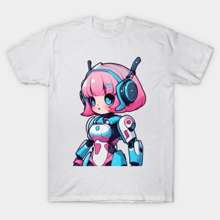 Cute bubblegum robot girl T-Shirt